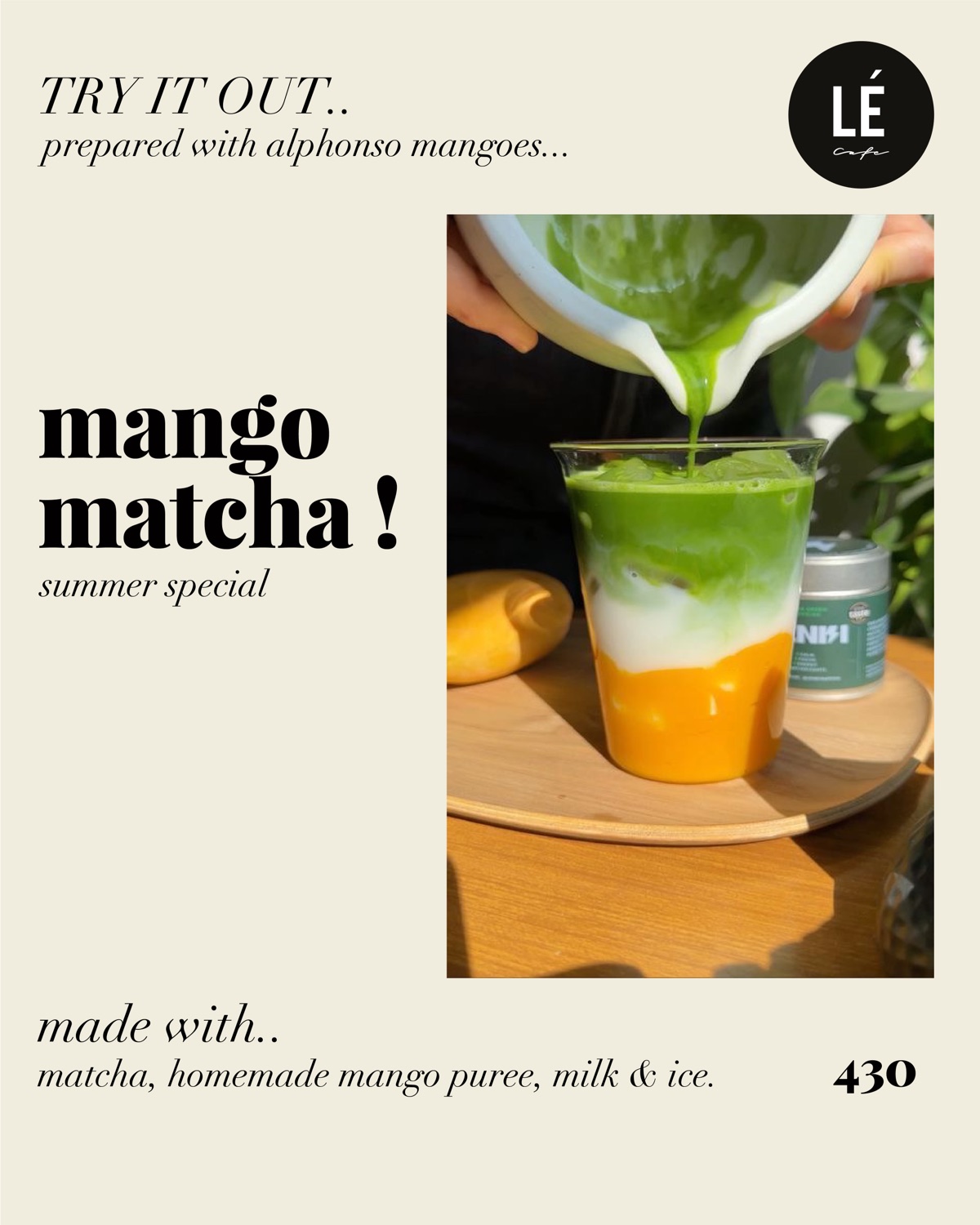 Mango Matcha — summer special