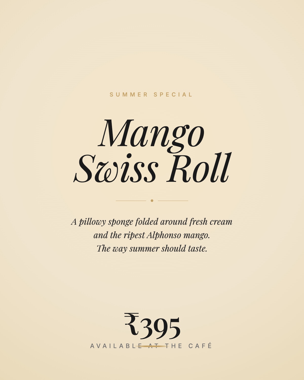Mango Swiss Roll — summer special
