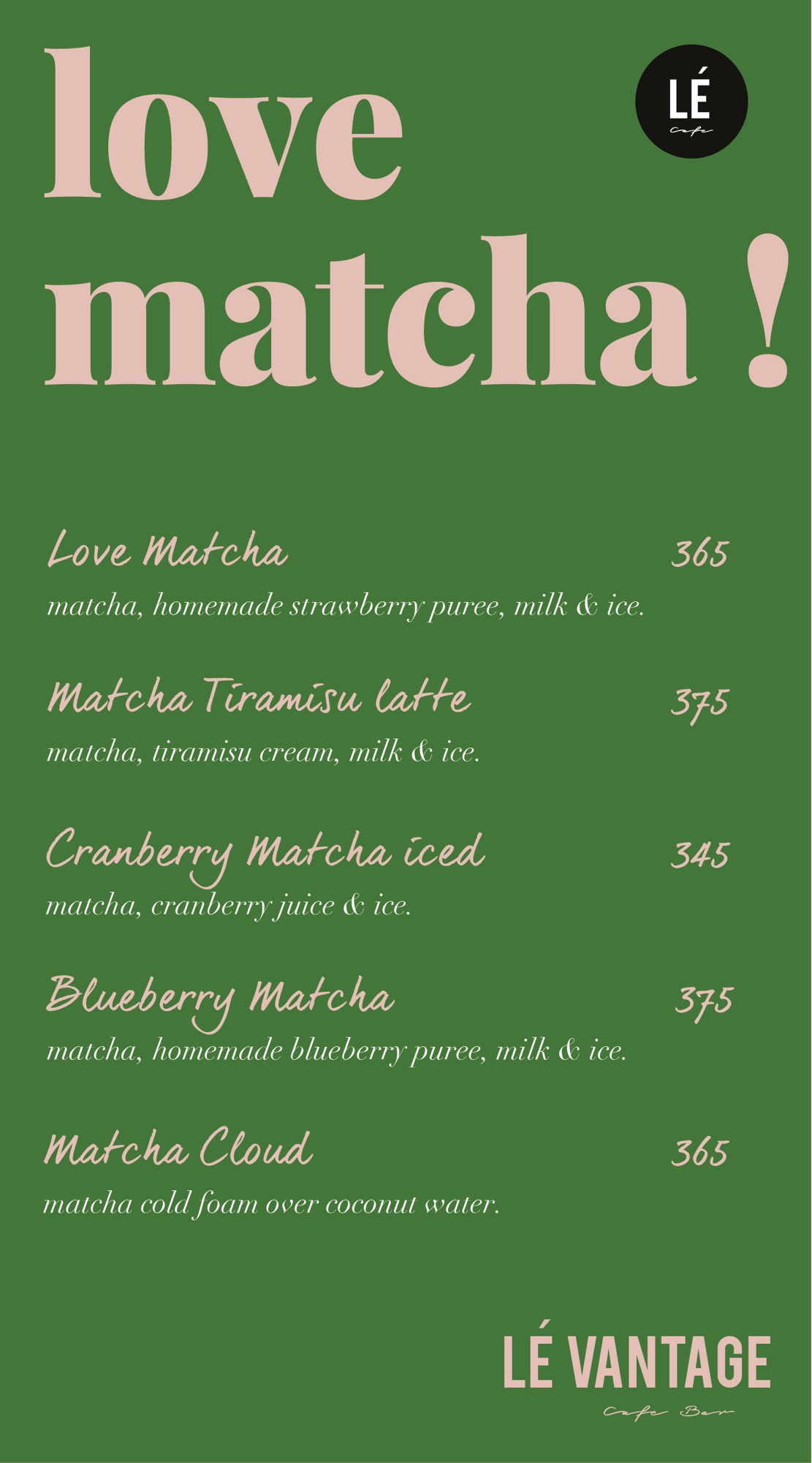 Love Matcha Specials